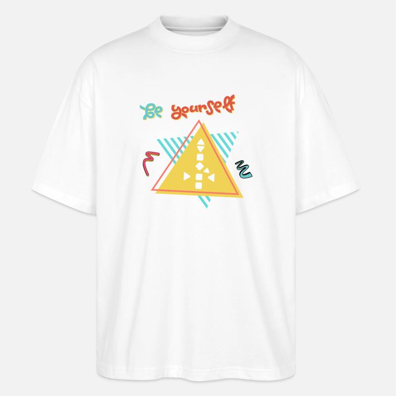 Be Yourself  - Stanley/Stella Oversized Unisex Bio T-Shirt Blaster 2.0 - Weiß