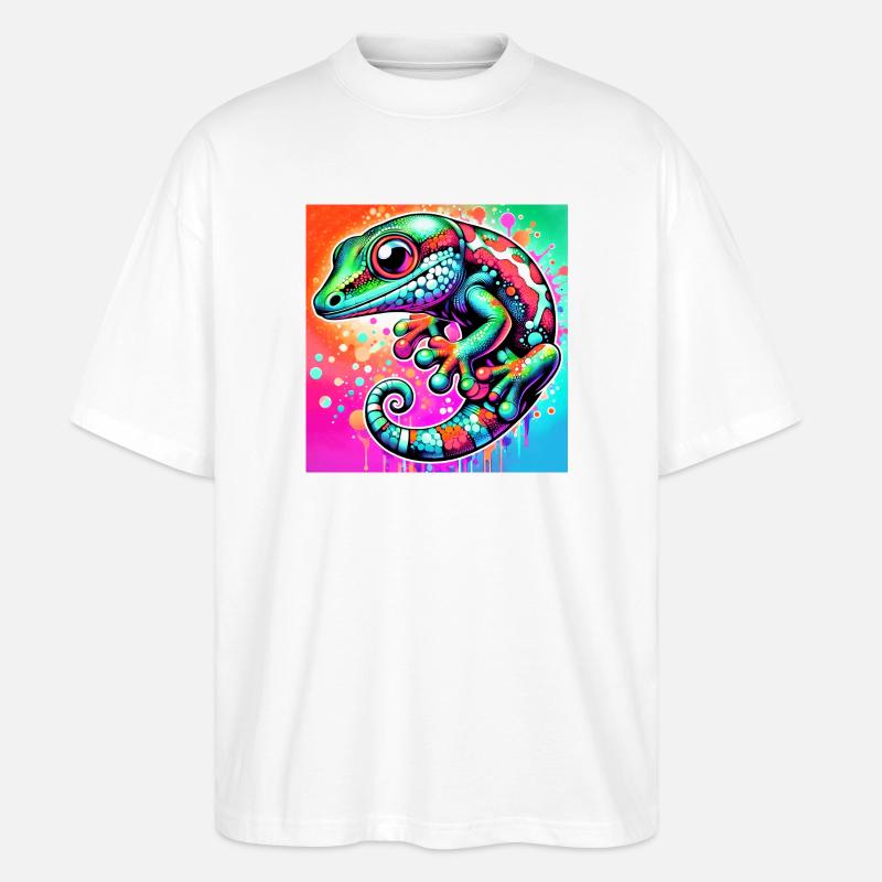 Gecko - Stanley/Stella Oversized Unisex Bio T-Shirt Blaster 2.0 - Weiß