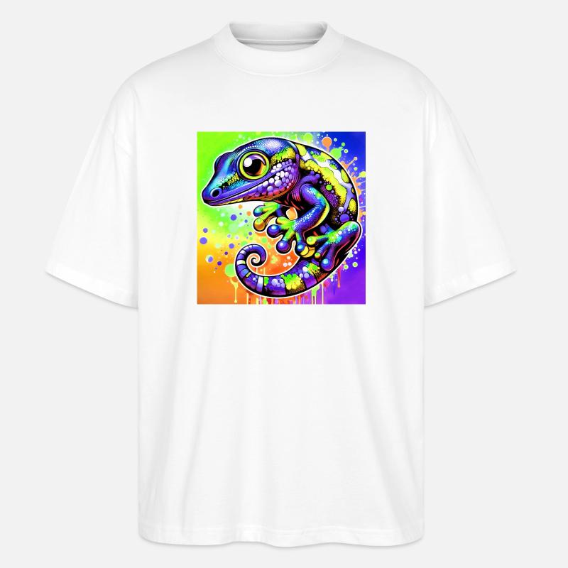 Gecko - Stanley/Stella Oversized Unisex Bio T-Shirt Blaster 2.0 - Weiß