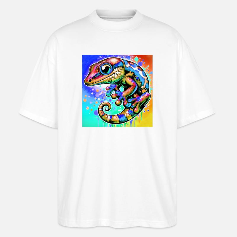 Gecko - Stanley/Stella Oversized Unisex Bio T-Shirt Blaster 2.0 - Weiß