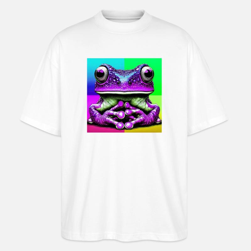 Frosch - Stanley/Stella Oversized Unisex Bio T-Shirt Blaster 2.0 - Weiß