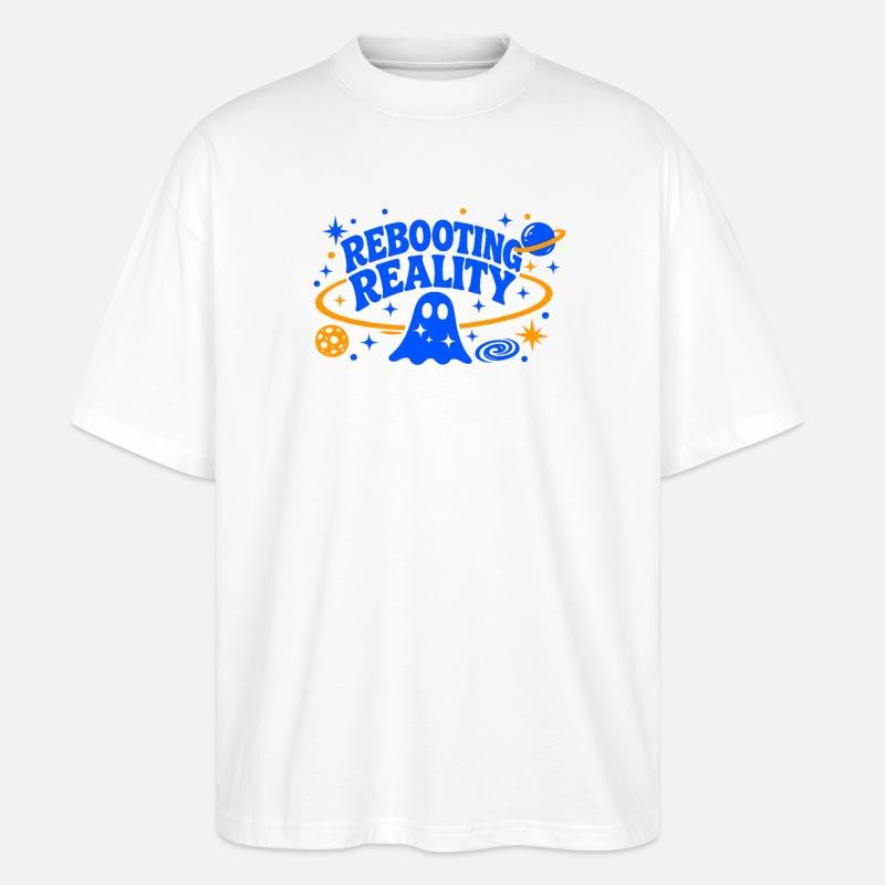 REBOOTING REALITY - Stanley/Stella Oversized Unisex Bio T-Shirt Blaster 2.0 - Weiß