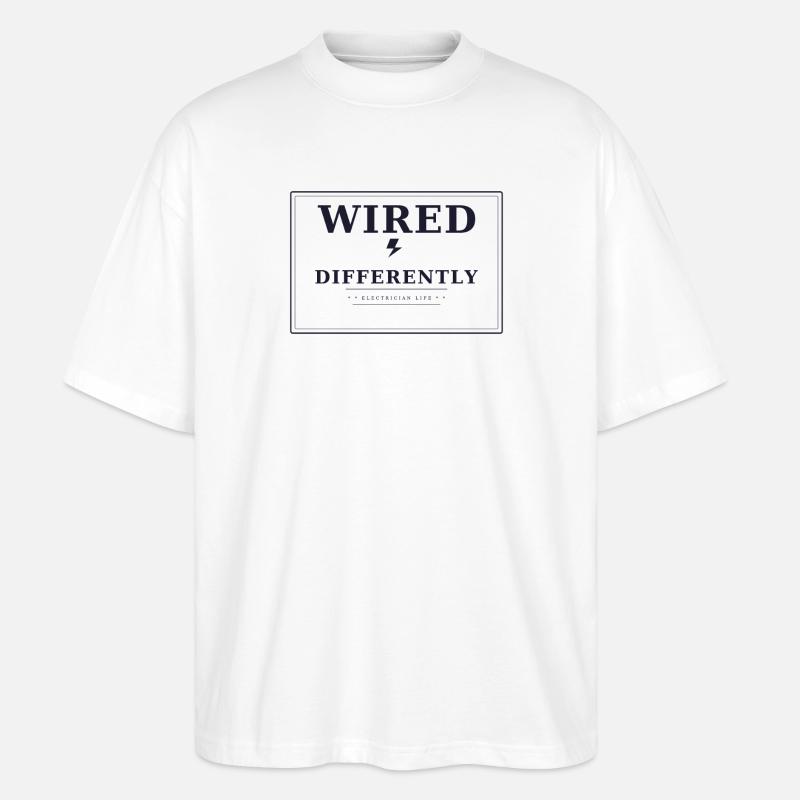 Wired differently - Stanley/Stella Oversized Unisex Organic T-shirt Blaster 2.0 - white