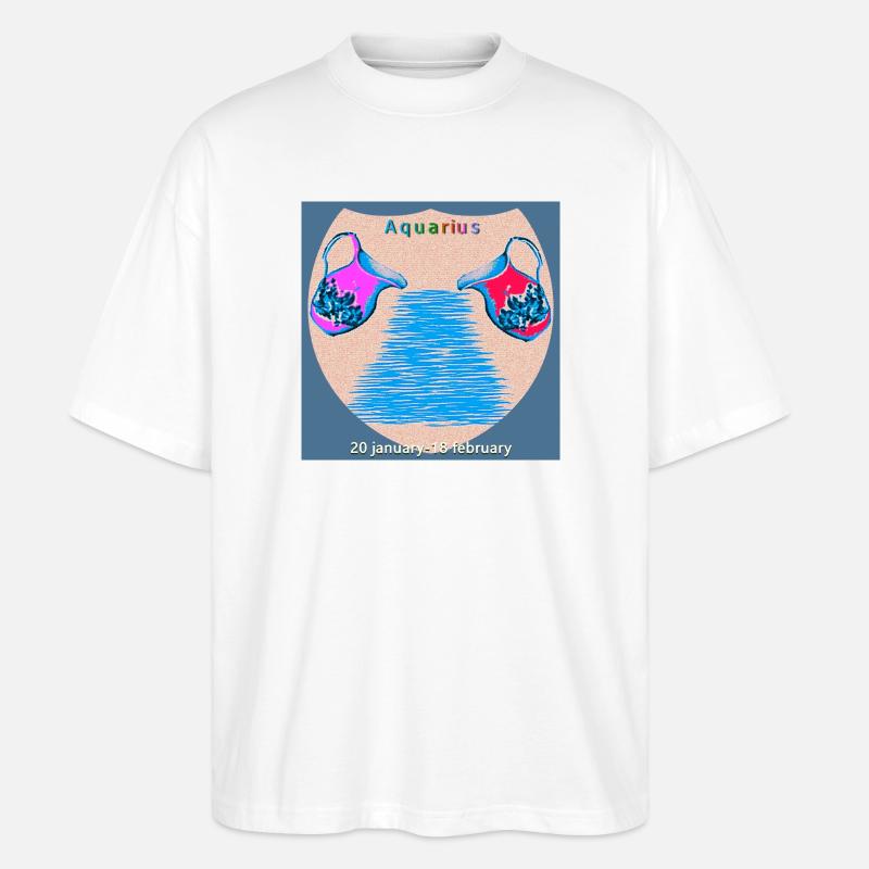 Verseau - T-shirt bio Blaster 2.0 coupe oversize Stanley/Stella Unisexe - blanc