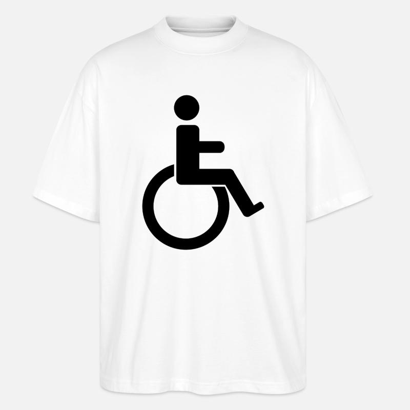 Panneau de handicap - T-shirt bio Blaster 2.0 coupe oversize Stanley/Stella Unisexe - blanc