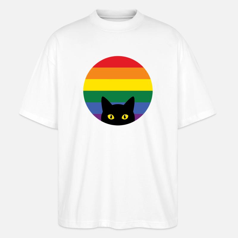 Pride Month LGBT – Späh-Katze - Stanley/Stella Oversized Unisex Bio T-Shirt Blaster 2.0 - Weiß