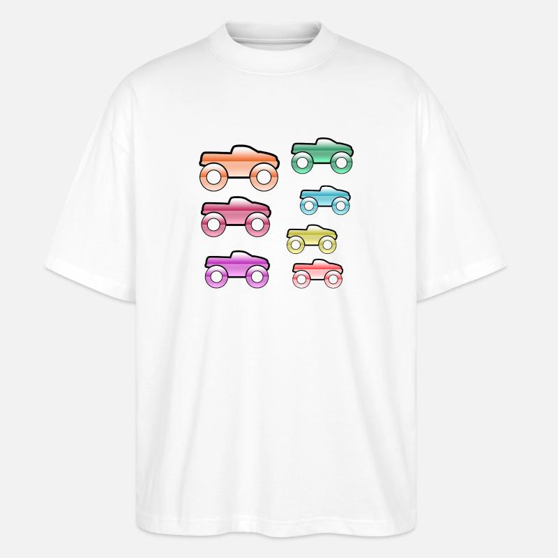 Autos - Stanley/Stella Oversized Unisex Bio T-Shirt Blaster 2.0 - Weiß