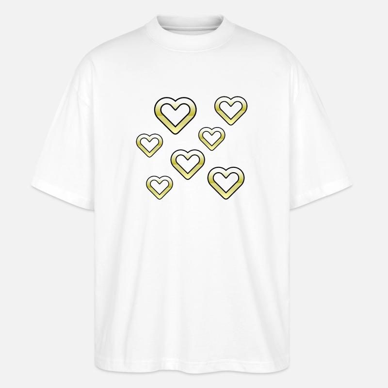 Herzen - Stanley/Stella Oversized Unisex Bio T-Shirt Blaster 2.0 - Weiß