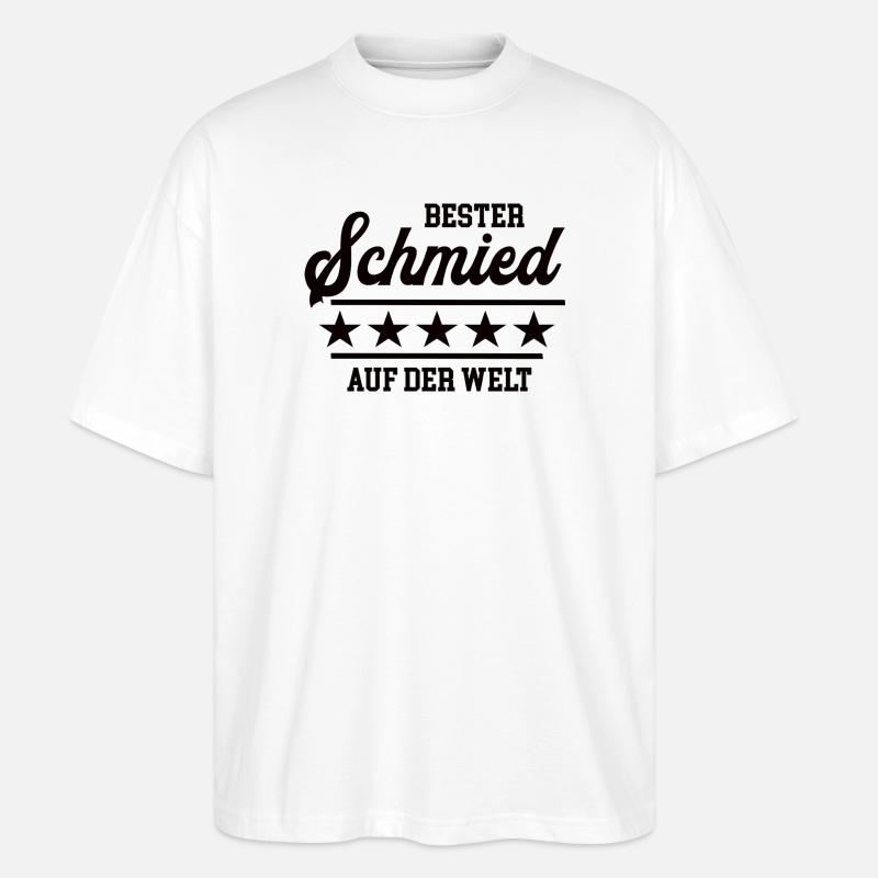 Schmied Bester Handwerker Schmiede Goldschmied - Stanley/Stella Oversized Unisex Bio T-Shirt Blaster 2.0 - Weiß