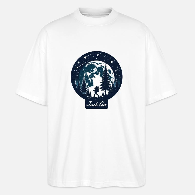 Just Go Shirt - Stanley/Stella Oversized Unisex Bio T-Shirt Blaster 2.0 - Weiß