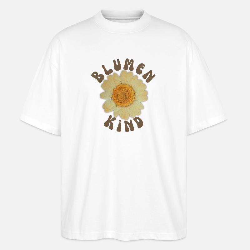 Blumenkind - Stanley/Stella Oversized Unisex Bio T-Shirt Blaster 2.0 - Weiß
