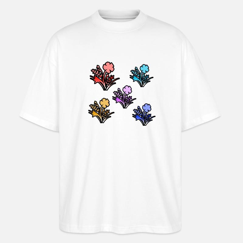 Fleur - T-shirt bio Blaster 2.0 coupe oversize Stanley/Stella Unisexe - blanc