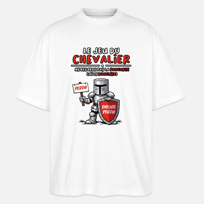 Le jeu du chevalier - T-shirt bio Blaster 2.0 coupe oversize Stanley/Stella Unisexe - blanc