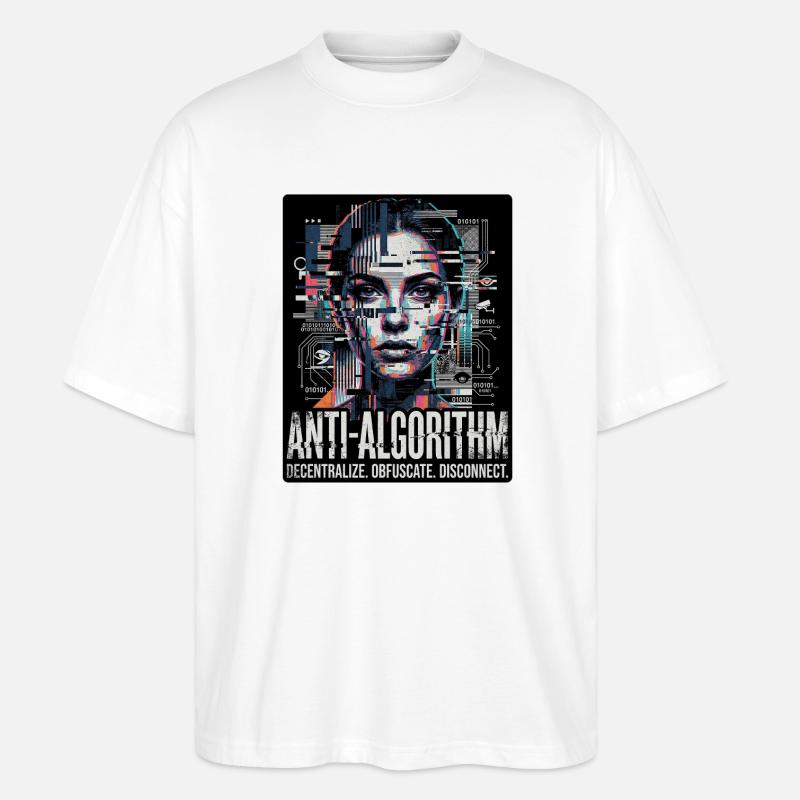 Anti Algorithm - Stanley/Stella Oversized Unisex Bio T-Shirt Blaster 2.0 - Weiß
