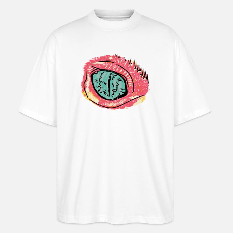 Bindehautentzündung im Pop-Art-Stil - Stanley/Stella Oversized Unisex Bio T-Shirt Blaster 2.0 - Weiß