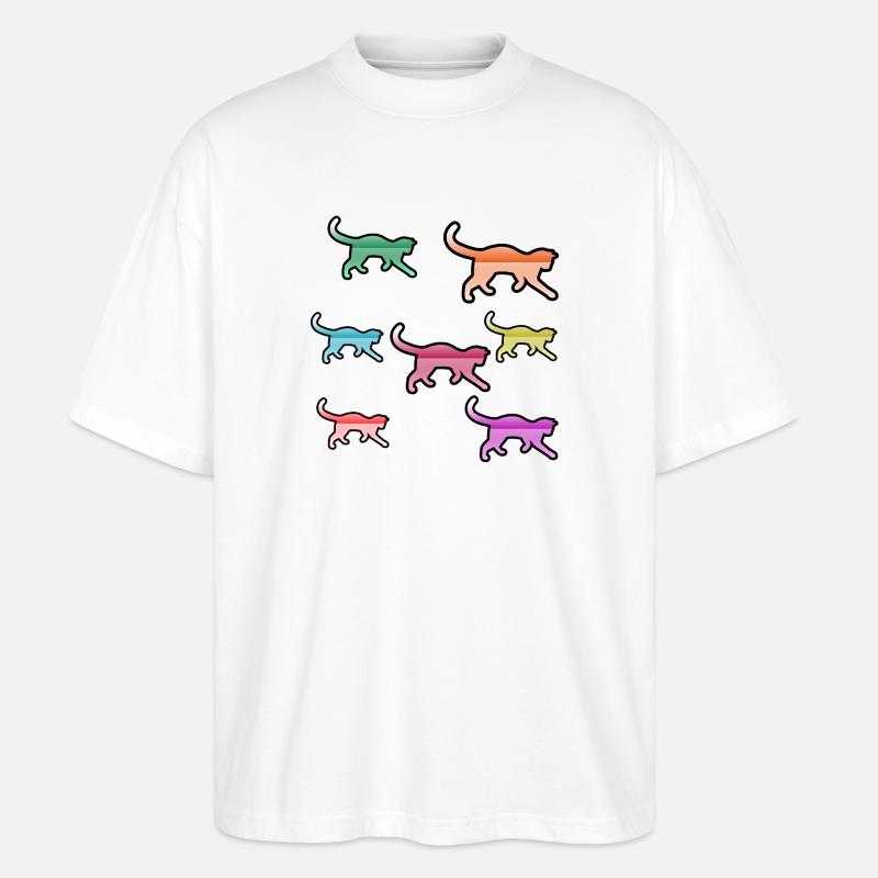 félin - T-shirt bio Blaster 2.0 coupe oversize Stanley/Stella Unisexe - blanc
