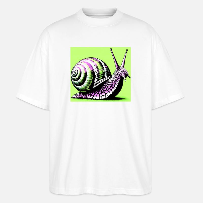 Escargot - T-shirt bio Blaster 2.0 coupe oversize Stanley/Stella Unisexe - blanc