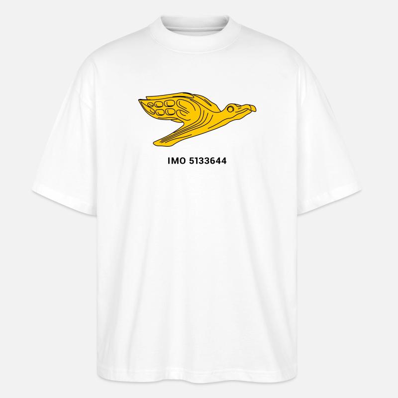 Gorch Fock - Albatros Marine Segelschiff - Stanley/Stella Oversized Unisex Bio T-Shirt Blaster 2.0 - Weiß