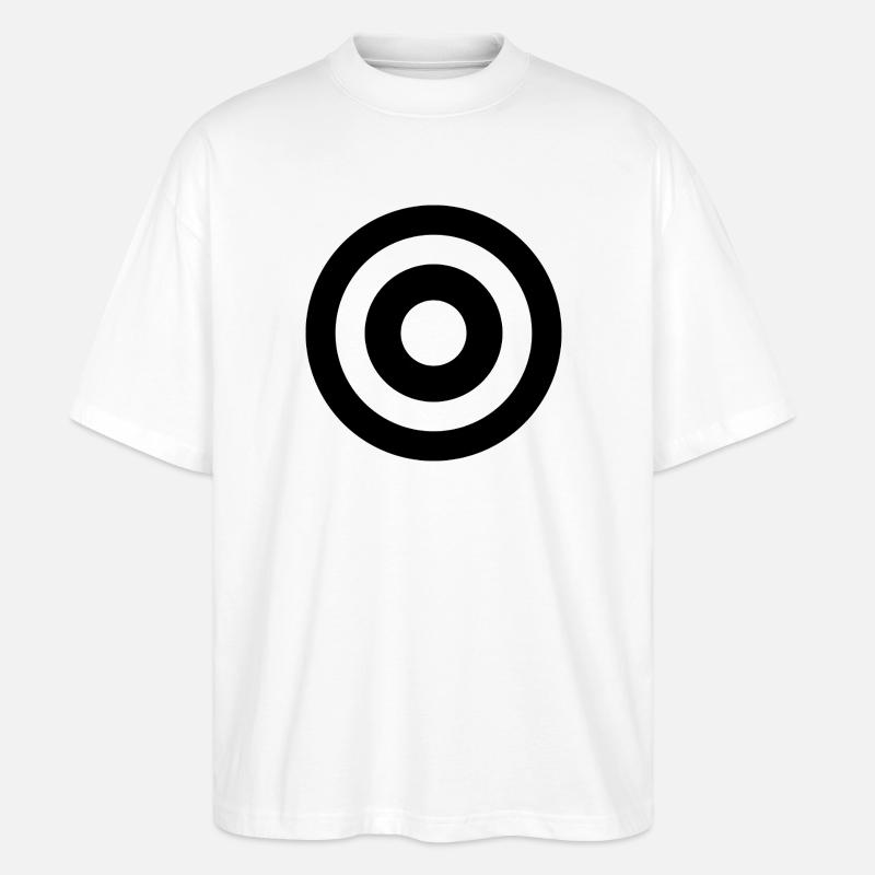 Cible noire - T-shirt bio Blaster 2.0 coupe oversize Stanley/Stella Unisexe - blanc