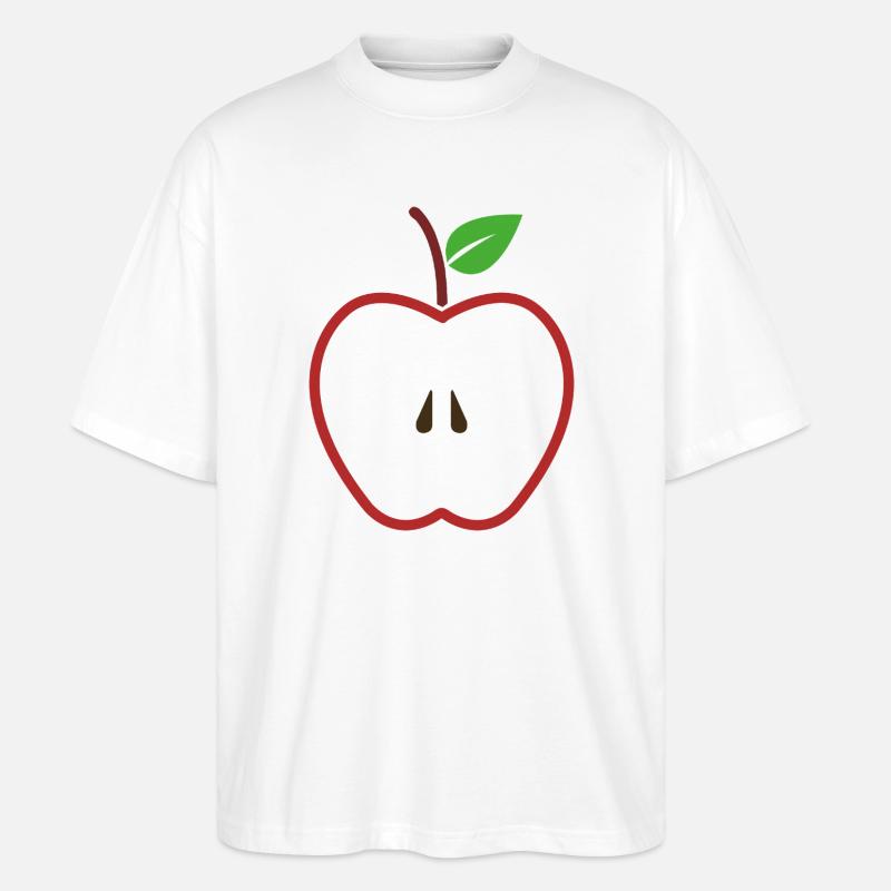 Cut Apple - Stanley/Stella Oversized Unisex Organic T-shirt Blaster 2.0 - white
