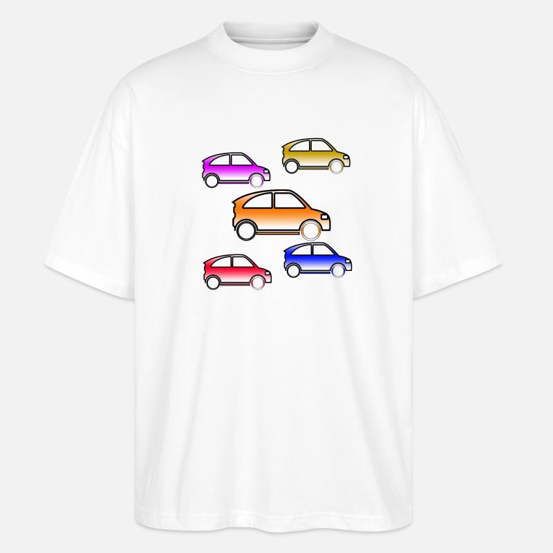 Autos - Stanley/Stella Oversized Unisex Bio T-Shirt Blaster 2.0 - Weiß