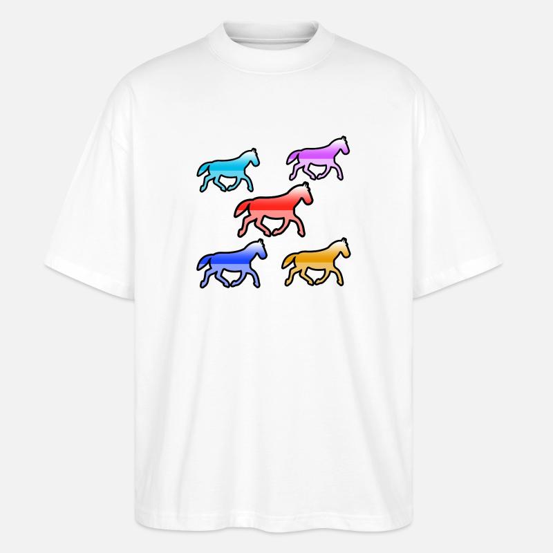 Chevaux - T-shirt bio Blaster 2.0 coupe oversize Stanley/Stella Unisexe - blanc