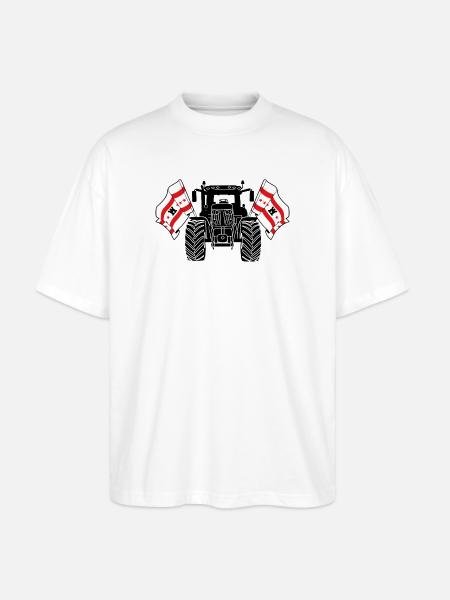 Drenthe_Tractor_Pride - Stanley/Stella Oversized Unisex Organic T-shirt Blaster 2.0 - white