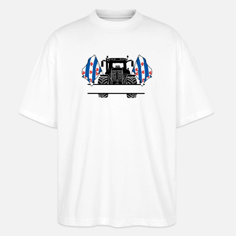 Friesland_Tractor_Custom_Edition - Stanley/Stella Oversized Unisex Bio T-Shirt Blaster 2.0 - Weiß