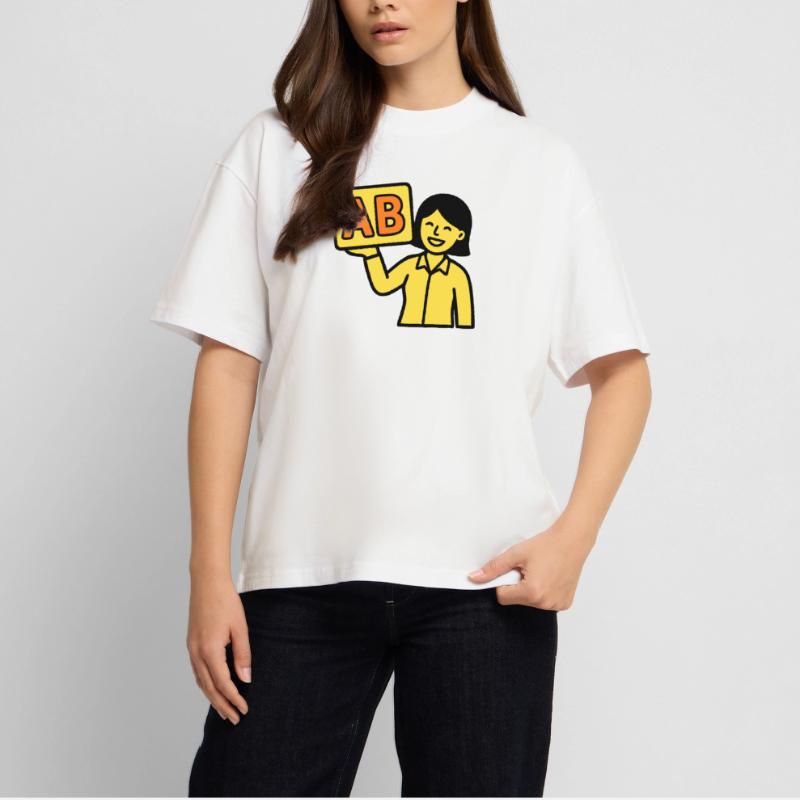 Teacher Elementary School ABC Vector Stanley/Stella Oversized Unisex Organic T-shirt Blaster 2.0