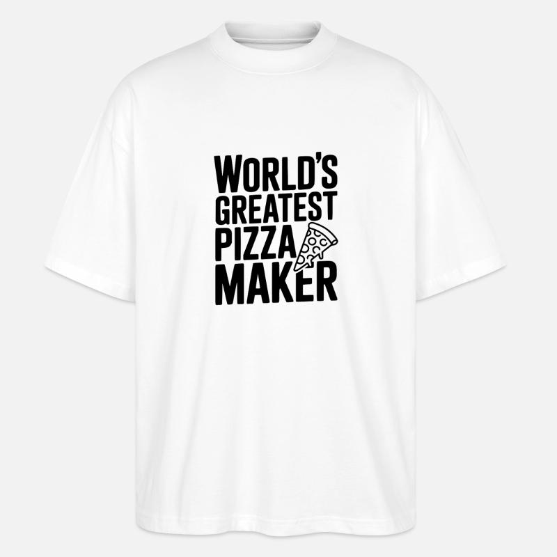 Der beste Pizzabäcker der Welt - Stanley/Stella Oversized Unisex Bio T-Shirt Blaster 2.0 - Weiß