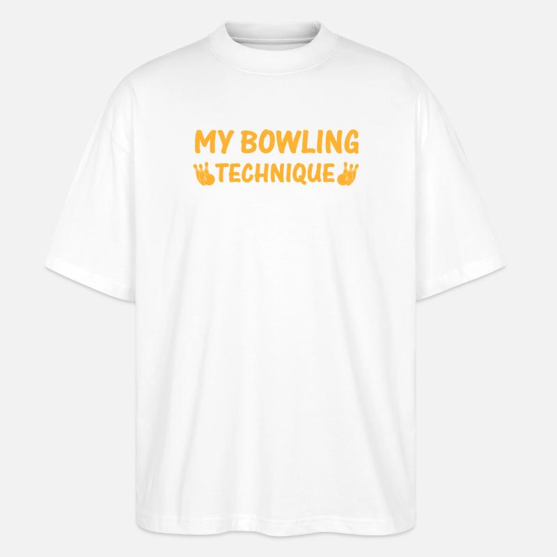 Mon Tee de Technique de Bowling - T-shirt bio Blaster 2.0 coupe oversize Stanley/Stella Unisexe - blanc