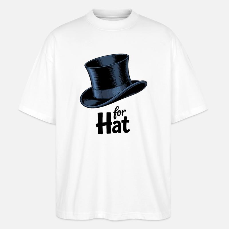 Graphisme magique haut-de-forme - T-shirt bio Blaster 2.0 coupe oversize Stanley/Stella Unisexe - blanc
