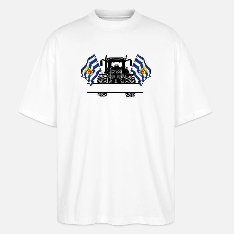Zeeland_Tractor_Custom_Edition - T-shirt bio Blaster 2.0 coupe oversize Stanley/Stella Unisexe - blanc