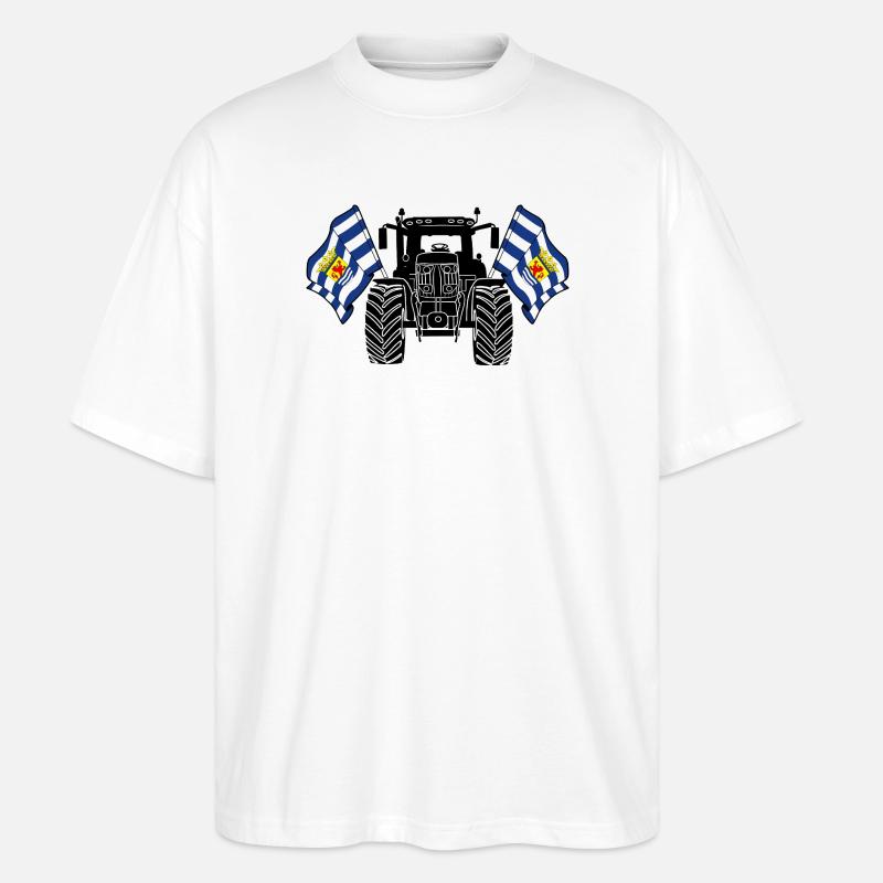 Zeeland_Tractor_Pride - Stanley/Stella Oversized Unisex Organic T-shirt Blaster 2.0 - white