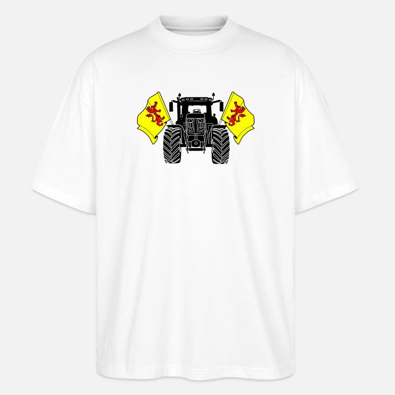 Süd Holland_Tractor_Pride - Stanley/Stella Oversized Unisex Bio T-Shirt Blaster 2.0 - Weiß