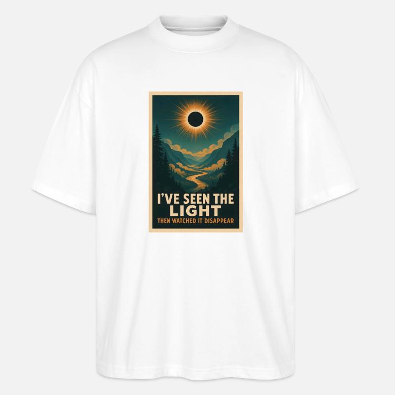 Licht verschwindet | Eclipse - Stanley/Stella Oversized Unisex Bio T-Shirt Blaster 2.0 - Weiß