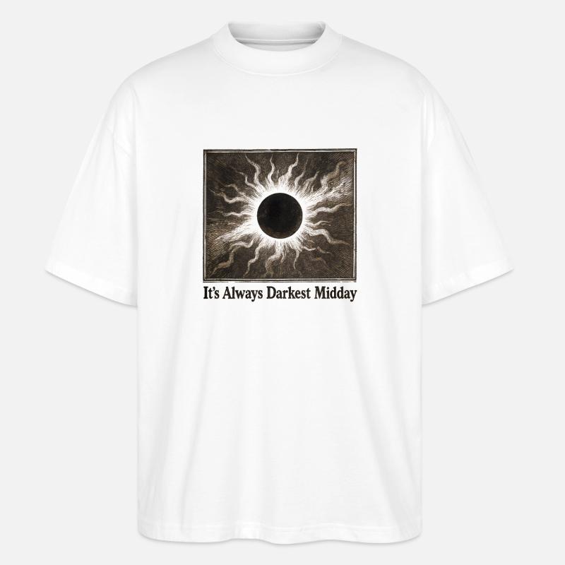 Darkest Noon | Solar eclipse - Stanley/Stella Oversized Unisex Organic T-shirt Blaster 2.0 - white
