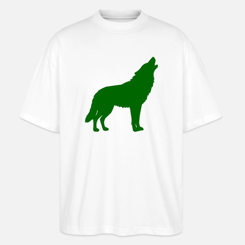 wolf_cry - Stanley/Stella Oversized Unisex Organic T-shirt Blaster 2.0 - white