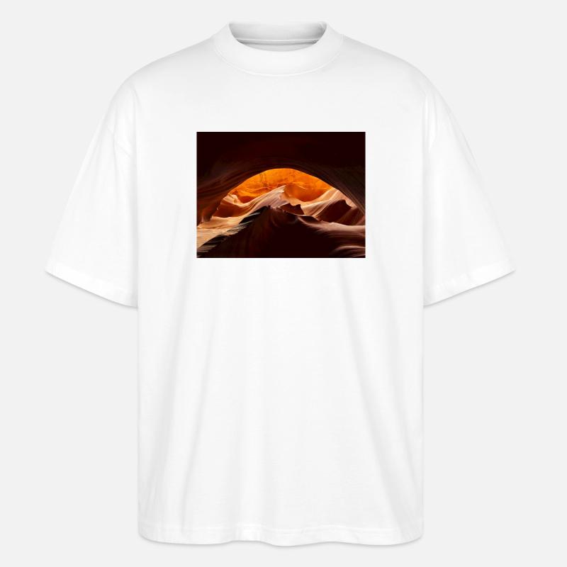 Desert Canyon Glow - Stanley/Stella Oversized Unisex Bio T-Shirt Blaster 2.0 - Weiß