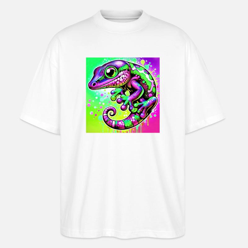Gecko - T-shirt bio Blaster 2.0 coupe oversize Stanley/Stella Unisexe - blanc