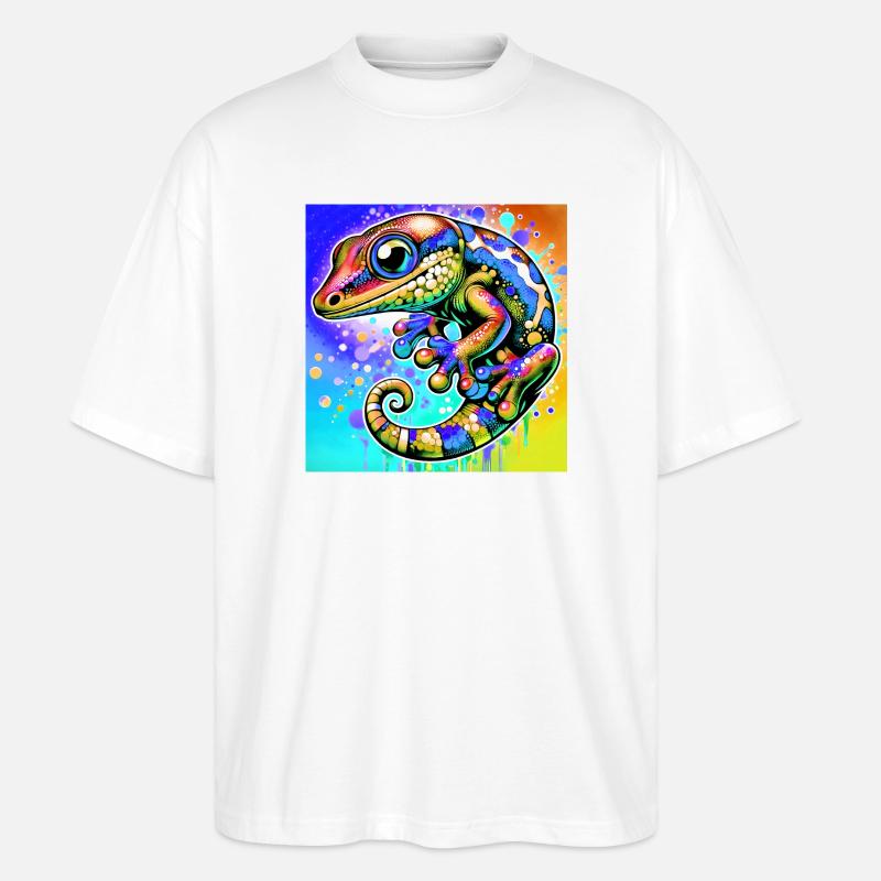 Gecko - T-shirt bio Blaster 2.0 coupe oversize Stanley/Stella Unisexe - blanc
