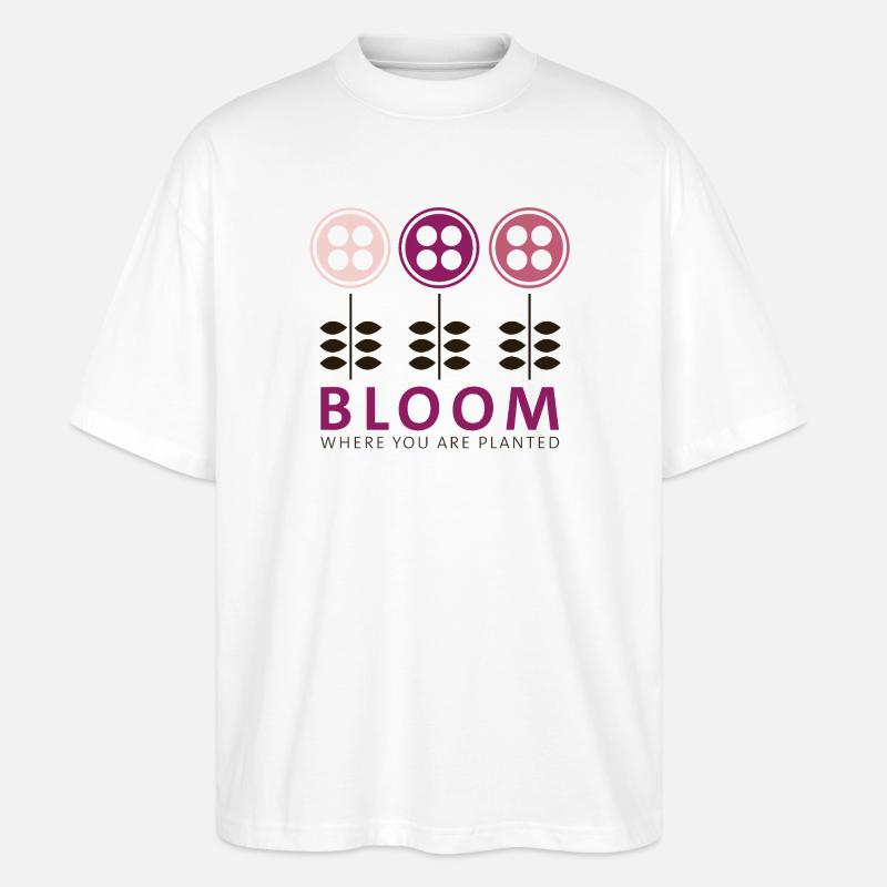 Bloom - Stanley/Stella Oversized Unisex Bio T-Shirt Blaster 2.0 - Weiß