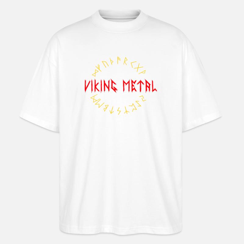 Wikinger Viking Metal - T-shirt bio Blaster 2.0 coupe oversize Stanley/Stella Unisexe - blanc