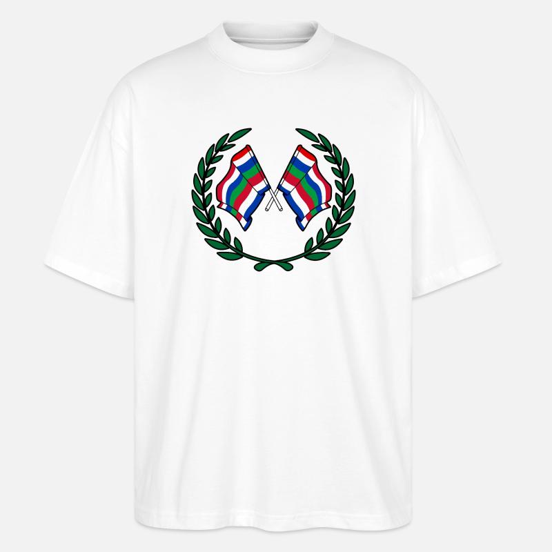 Schier Laurel Flags – Island Pride - T-shirt bio Blaster 2.0 coupe oversize Stanley/Stella Unisexe - blanc