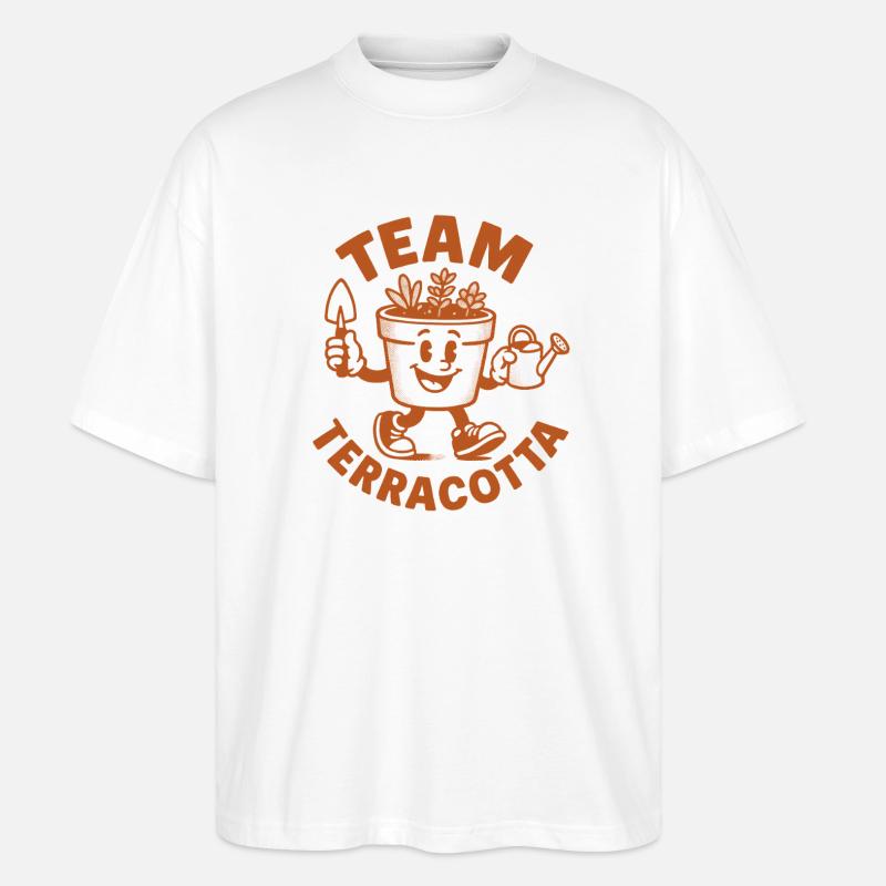 Team Terrakotta | Sukkulenten - Stanley/Stella Oversized Unisex Bio T-Shirt Blaster 2.0 - Weiß