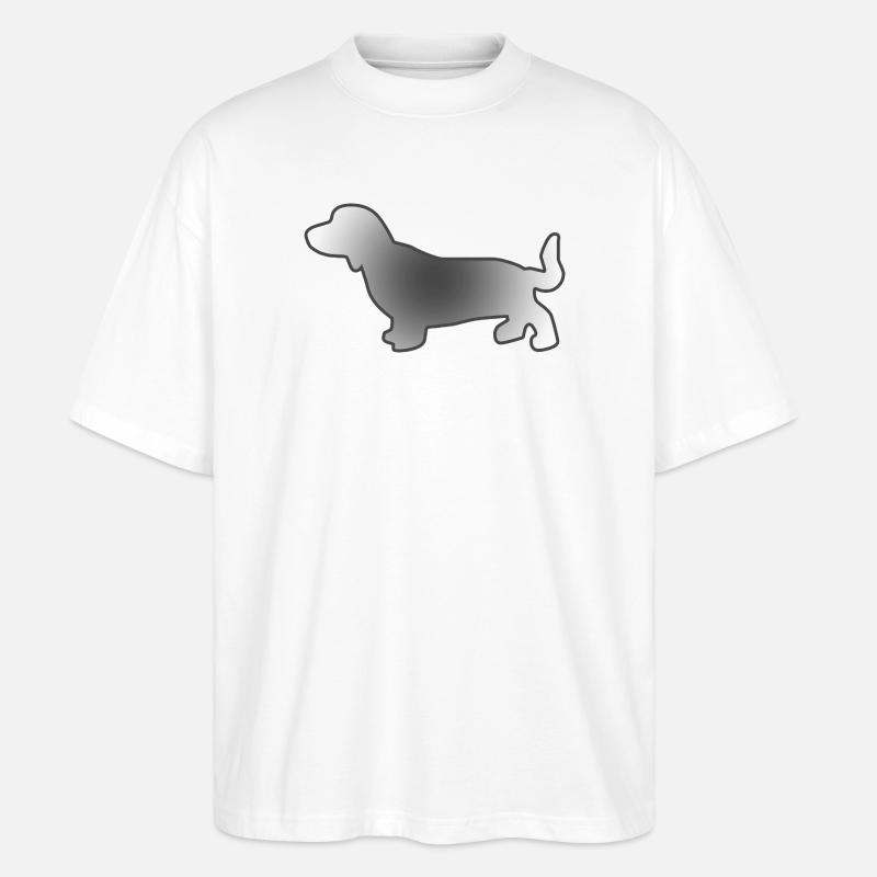 Dachshund - Stanley/Stella Oversized Unisex Organic T-shirt Blaster 2.0 - white