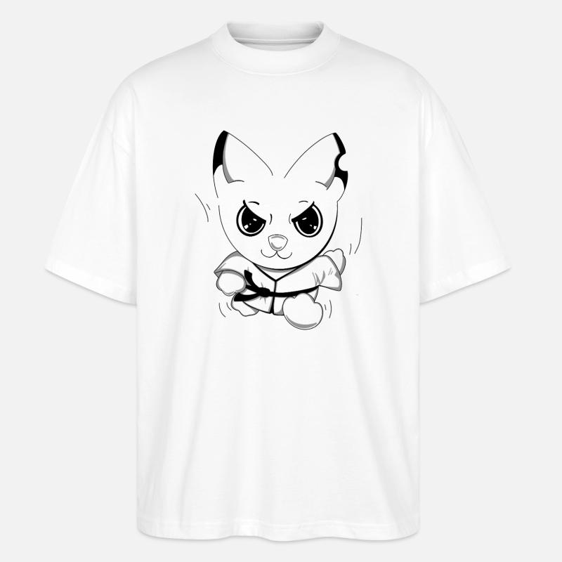 Karateeee - Stanley/Stella Oversized Unisex Bio T-Shirt Blaster 2.0 - Weiß