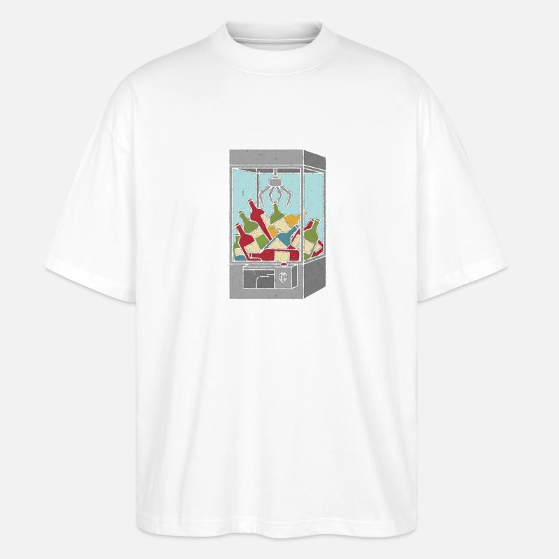 Vending machine style bottle crane - Stanley/Stella Oversized Unisex Organic T-shirt Blaster 2.0 - white