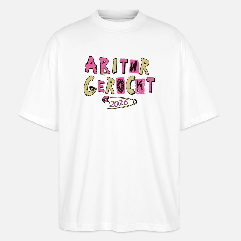 L’Abitur a été un choc - T-shirt bio Blaster 2.0 coupe oversize Stanley/Stella Unisexe - blanc