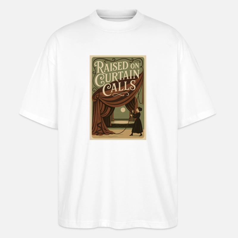 Aufgewachsen mit Applaus | Theater - Stanley/Stella Oversized Unisex Bio T-Shirt Blaster 2.0 - Weiß